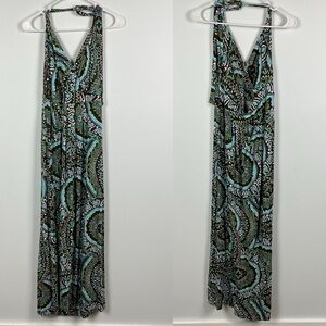 Vintage New York & Company Y2K Maxi Babydoll Tank Dress Baroque Size Large